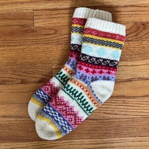 GAP Vintage Fair Isle Wool & Fleece Slipper Socks
